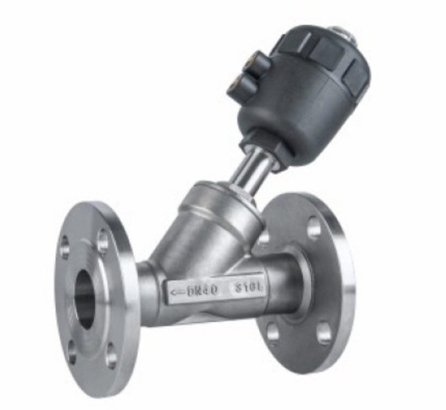 c款·塑料头气动法兰角座阀