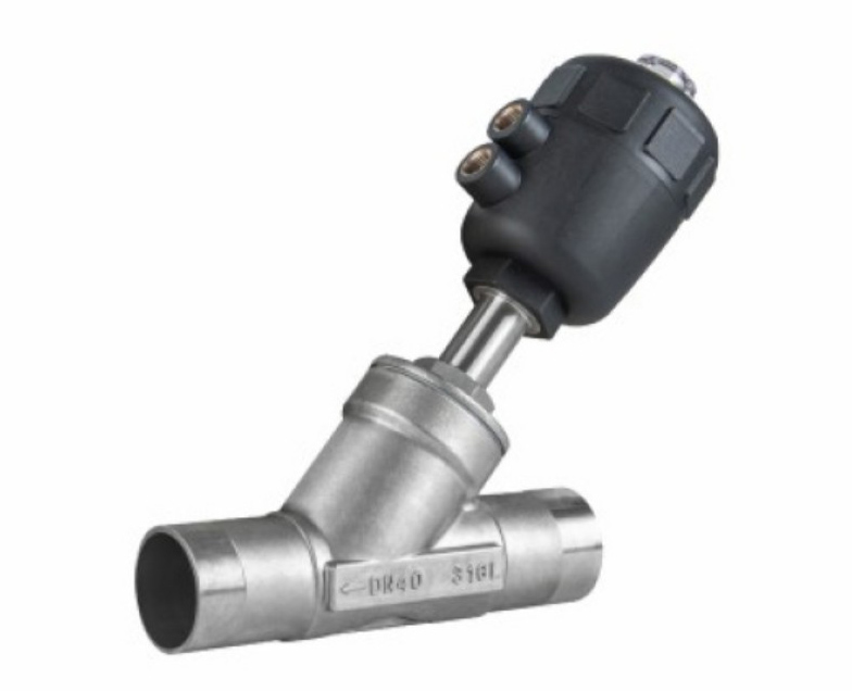 C款·塑料头 气动焊接角座阀