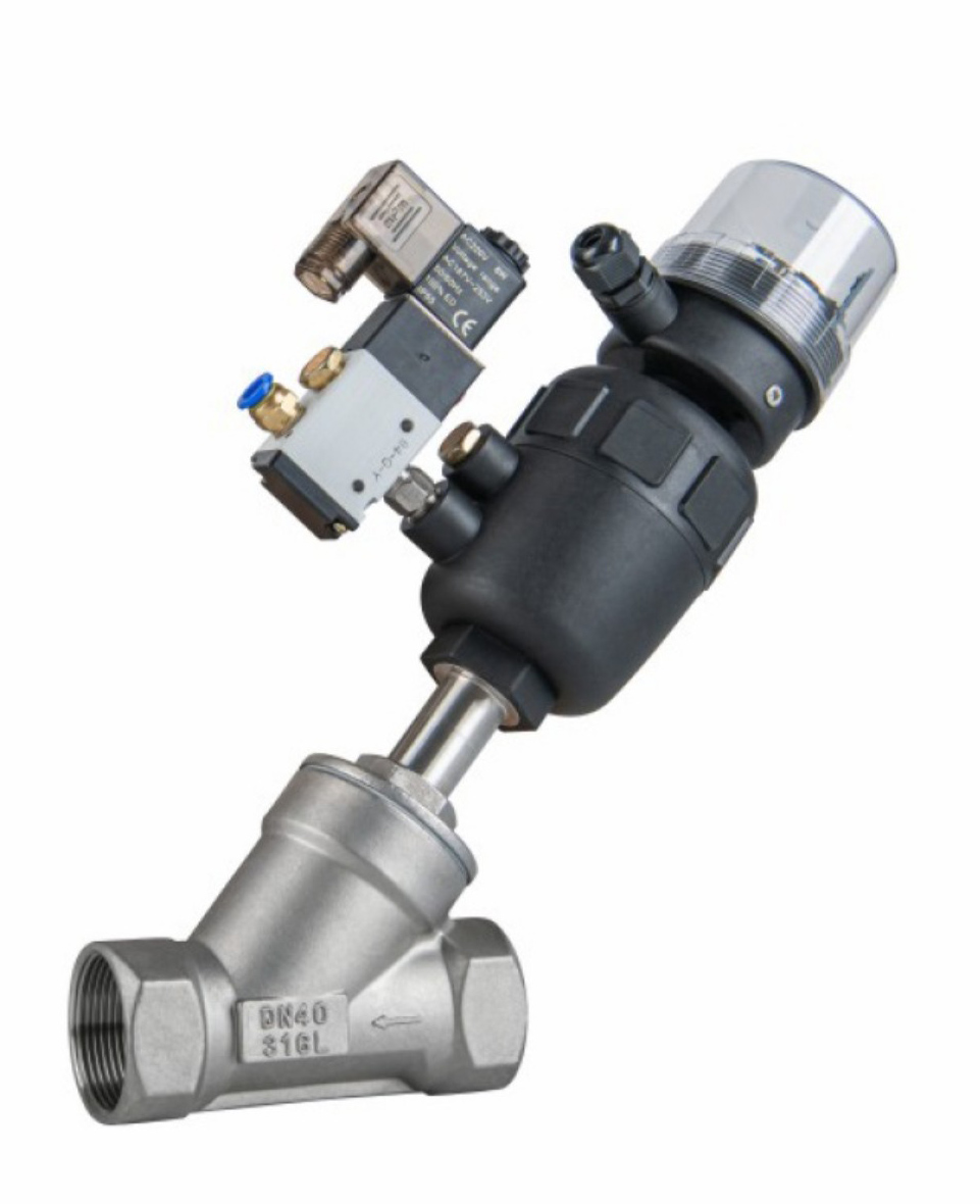 气动螺纹角座阀